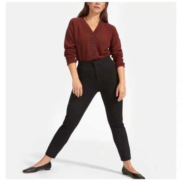 Everlane The Fixed-Waist Work Pant in Black Size 10 NWT New - Picture 1 of 15